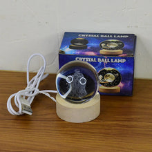 3D Crystal Ball Night Lamp for Bedroom & Home Decor (1 Pc)