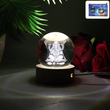 3D Crystal Ball Night Lamp for Bedroom & Home Decor (1 Pc)