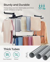 3-Tier Clothes Drying Rack with Wheels | Foldable Laundry Stand for Indoor & Balcony Use