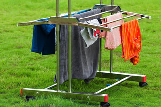 Stainless Steel 3-Tier Foldable Drying Stand – Heavy Duty & Space-Saving