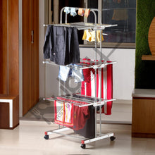Stainless Steel 3-Tier Foldable Drying Stand – Heavy Duty & Space-Saving