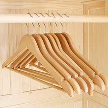 Wooden Hanger (6 Pc) | Sturdy Wooden Clothes Hanger with Shoulder Notches & 360° Rotating Chrome Hook – Ideal for Heavy Garments