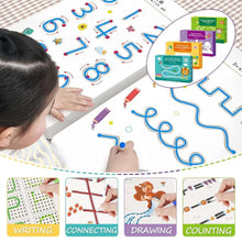 64-Page Magic Tracing Book | Reusable Workbook for Kids | Alphabet, Number & Pen Control Practice