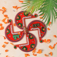 Acrylic Swastik & Shubh Labh Decorative Wall Hanging (1 Pc)