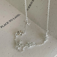 Elegant Silver Flower Charm Necklace