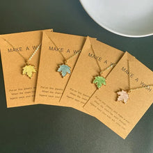 Pretty Maple Leaf Charm Pendant Necklace