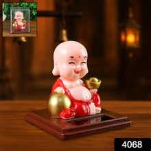 Solar Moving Buddha Car Ornament
