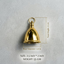 Titanium Brass Hanging Bell – Big | Premium Decorative & Pooja Hanging Bell (2.5 Inch)