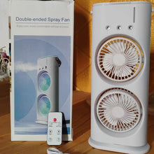 Electric Fan Desktop Double-Head Powerful Air Cooler (1 Pc / With Remote)