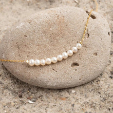 Golden Pearl Pendant Necklace