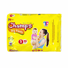 Champs Baby Diaper Pants S (10 Pcs) – Travel Pack Soft & Dry