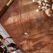 Elegant Triple Pearl Chain Necklace