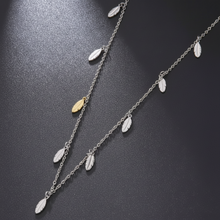 Leaf Charm Necklace in Sterling Silver