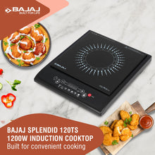 Bajaj Splendid 1200W Induction Cooktop | Toughened Glass | 7 Preset Menus | LED Display | Tact Button Controls