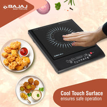 Bajaj Splendid 1200W Induction Cooktop | Toughened Glass | 7 Preset Menus | LED Display | Tact Button Controls
