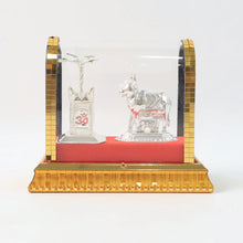 Decorative Kamdhenu Cow with Calf and Tulsi Plant Idol Set