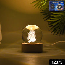 3D Crystal Ball Night Lamp for Bedroom & Home Decor (1 Pc)