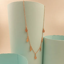 Elegant Rose Golden Leaf Charm Necklace