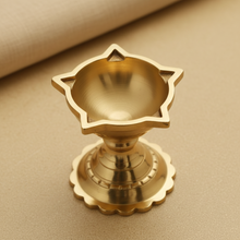 Brass Diya Without Handle | Compact Pooja Oil Lamp (2×1.5 Inch)